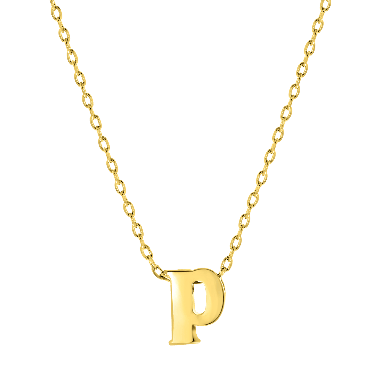 Stalen Ketting Goldplated Met Hanger Letter Lucardi Nl