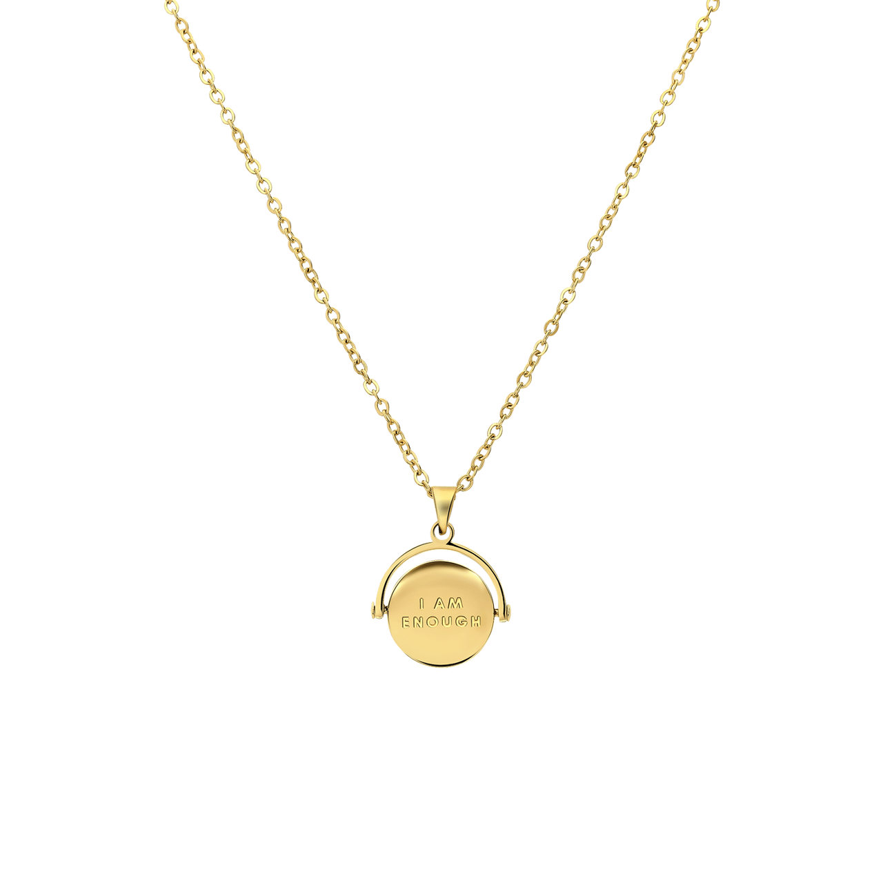 Stalen Goldplated Ketting Met I Am Enough Lucardi Nl