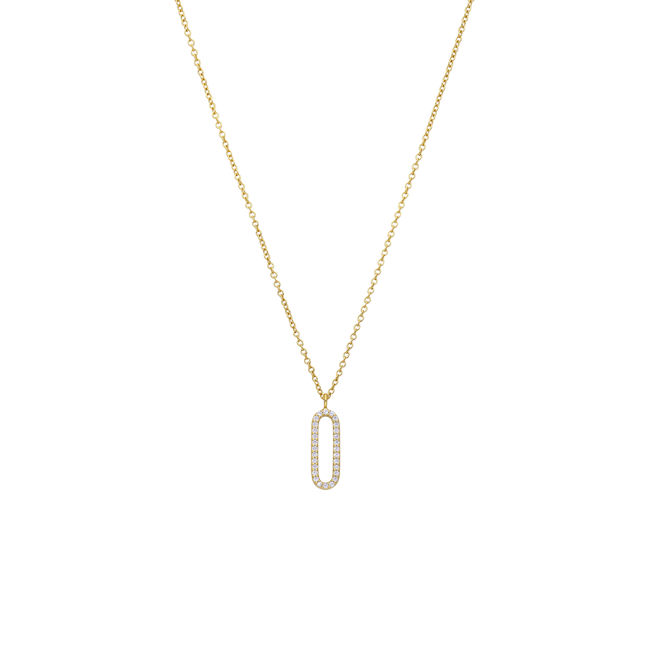 Zilveren Goldplated Ketting Met Hanger Ovaal Zirkonia Lucardi Nl