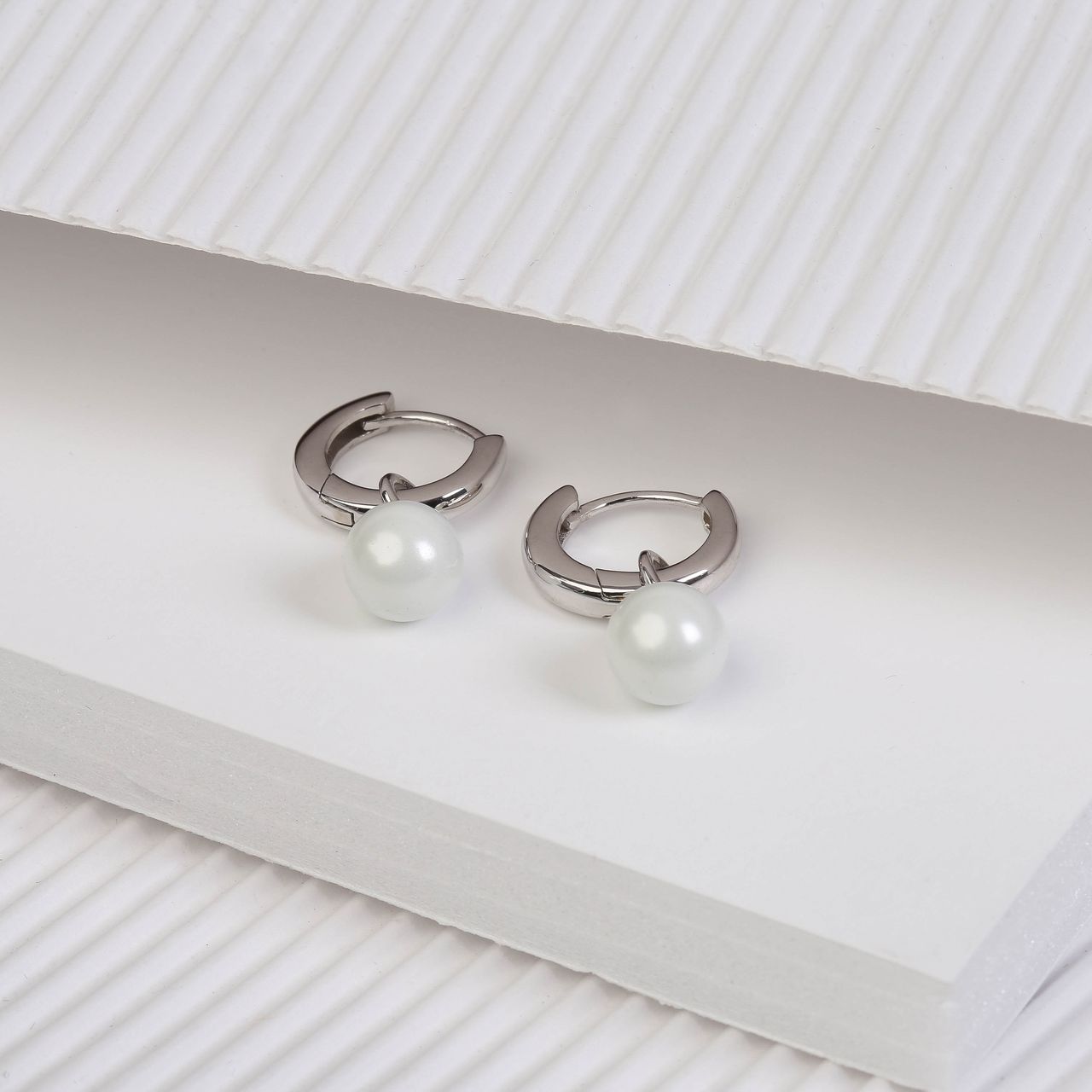 Ohrringe, 925 Silber, mit Perle