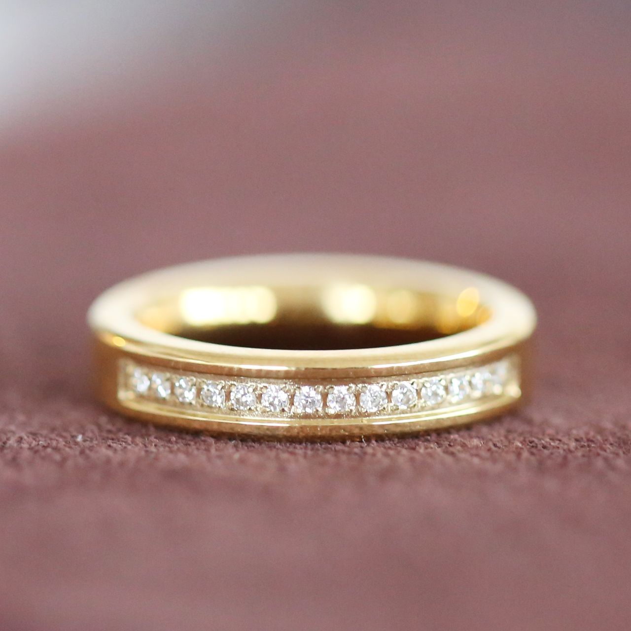 Stalen goldplated vriendschapsring Marrakech met zirkonia voor dames