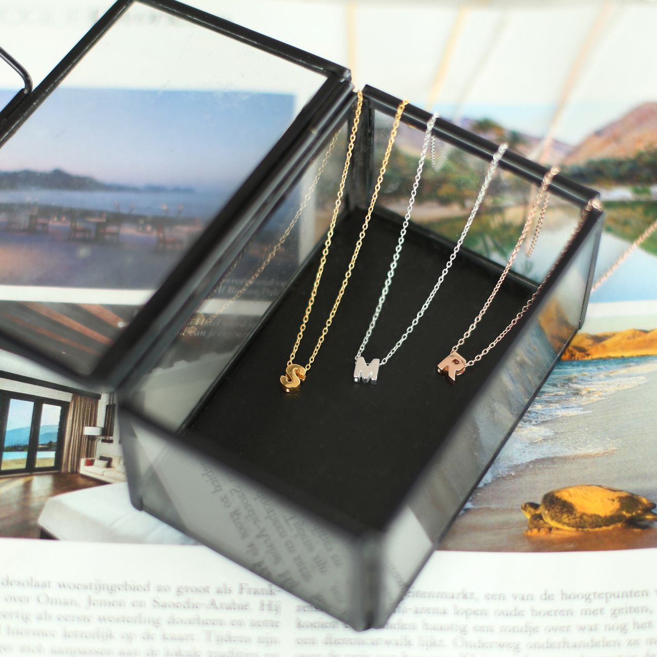 Zilveren ketting Initials