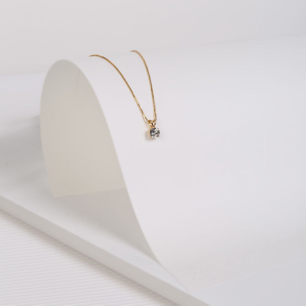 Zilveren ketting&hanger met zirkonia voor dames