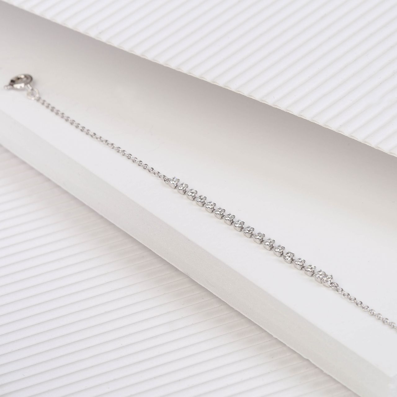 Armband, 925 Silber, mit Zirkonia