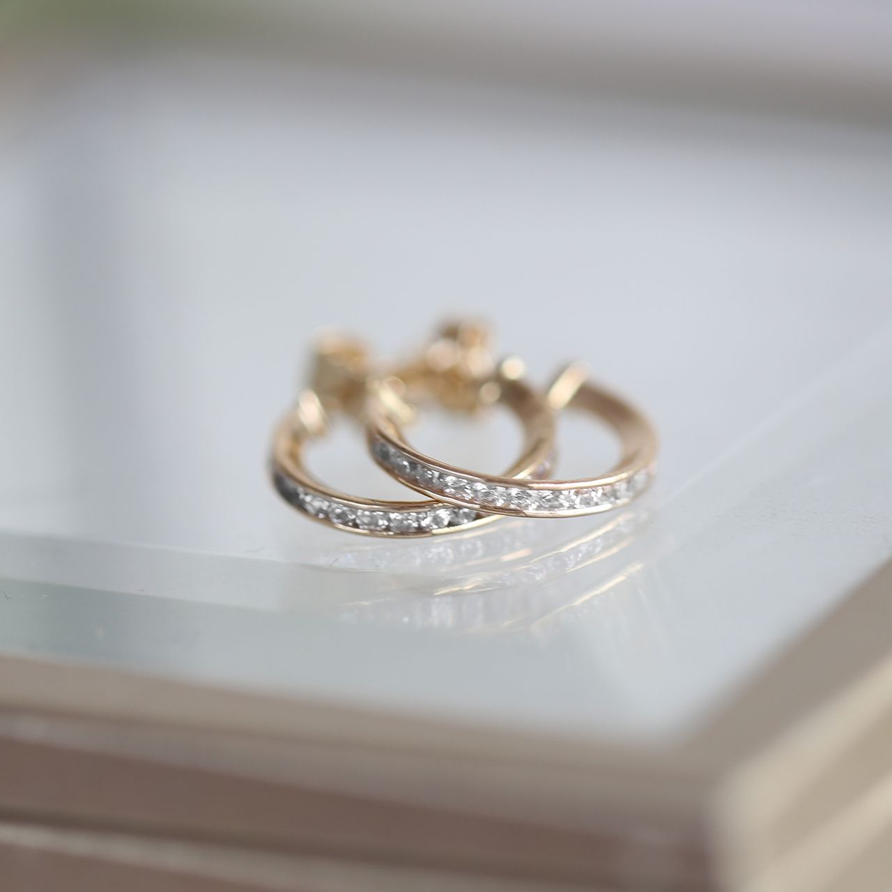 585 Gelbgold Ohrringe mit Zirkonia