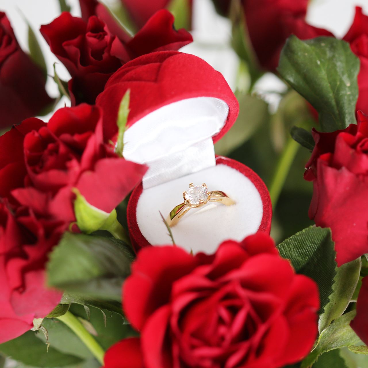Goldplated ring met zirkonia voor dames
