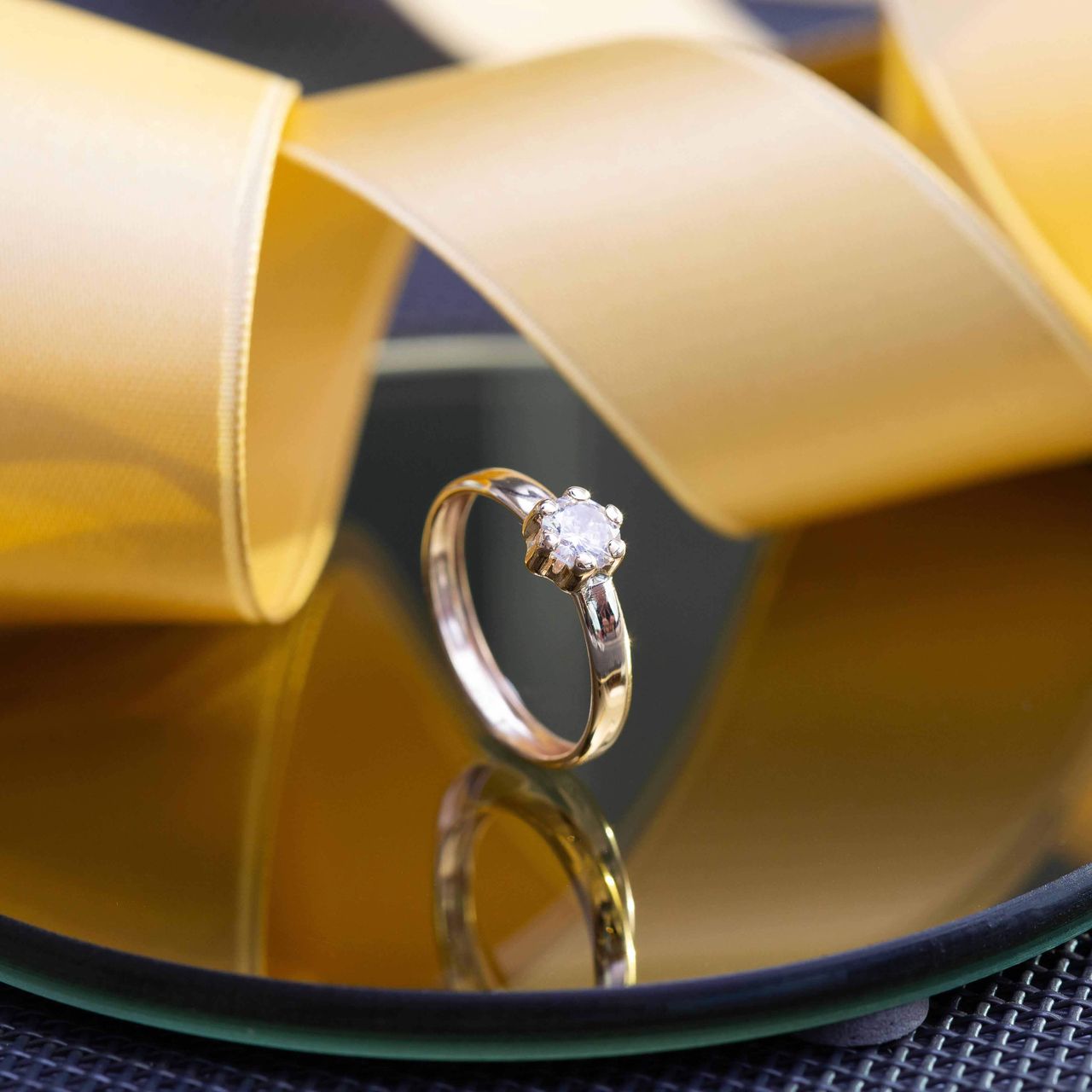 Damenring, 585 Gelbgold, mit Zirkonia