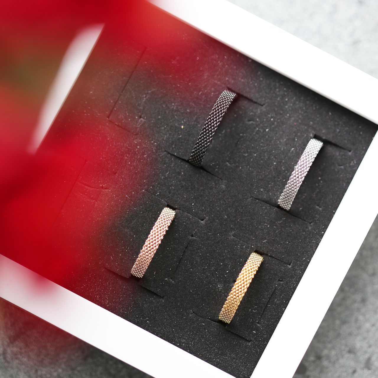 Stainless steel goldplated ring voor dames