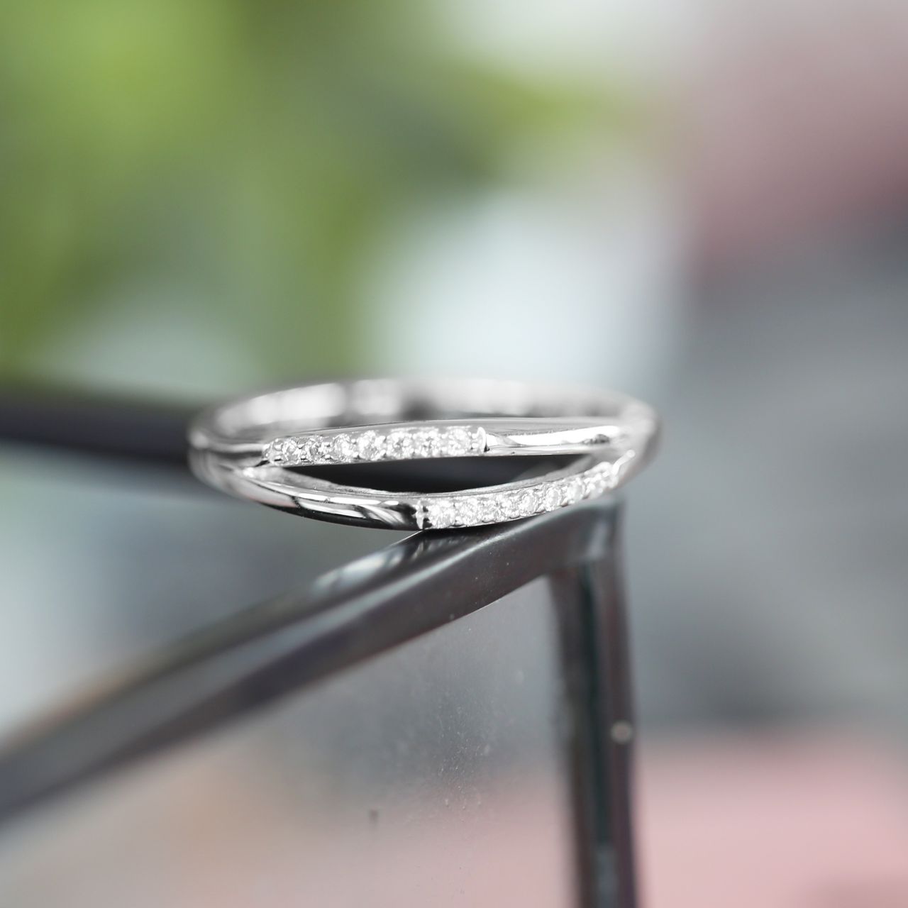 Silberring offen mit Zirkonia