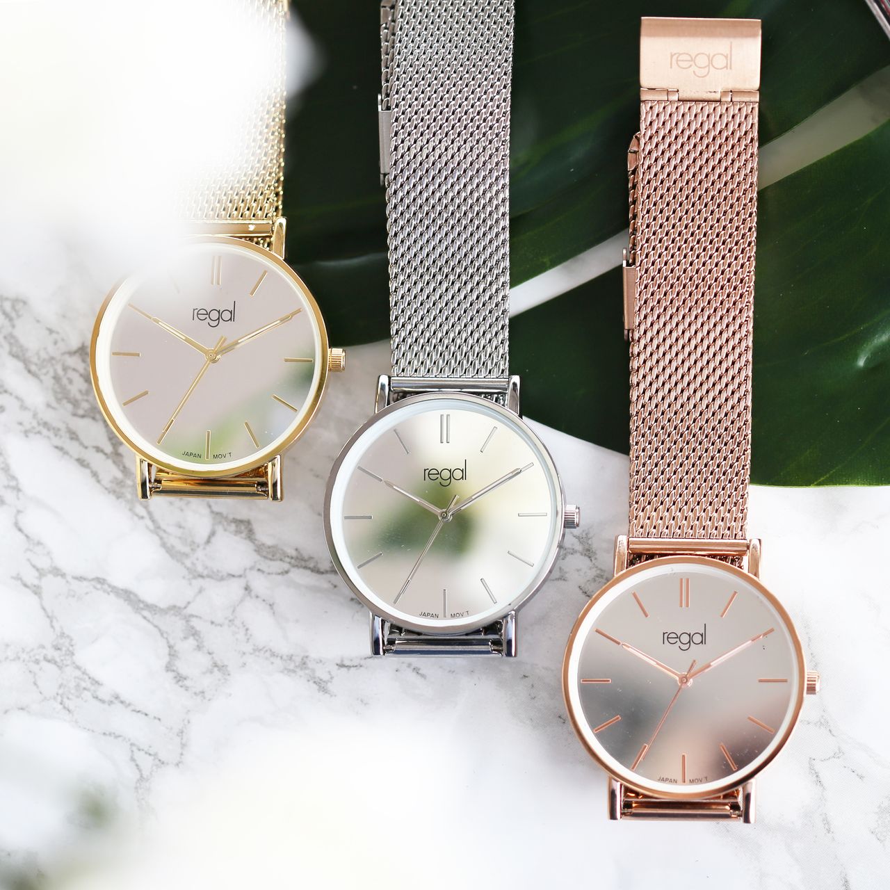 Regal mesh horloge limited edition rozekleurig