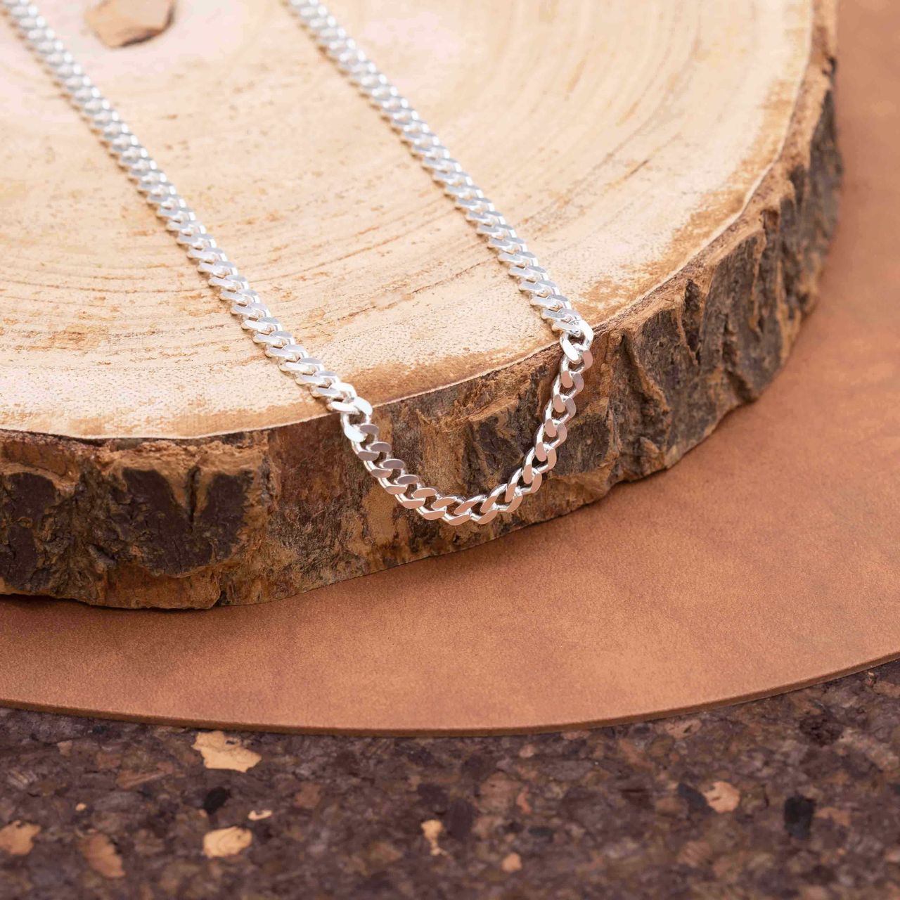 Silberne Kette für Herren mit Gourmetkettenglied