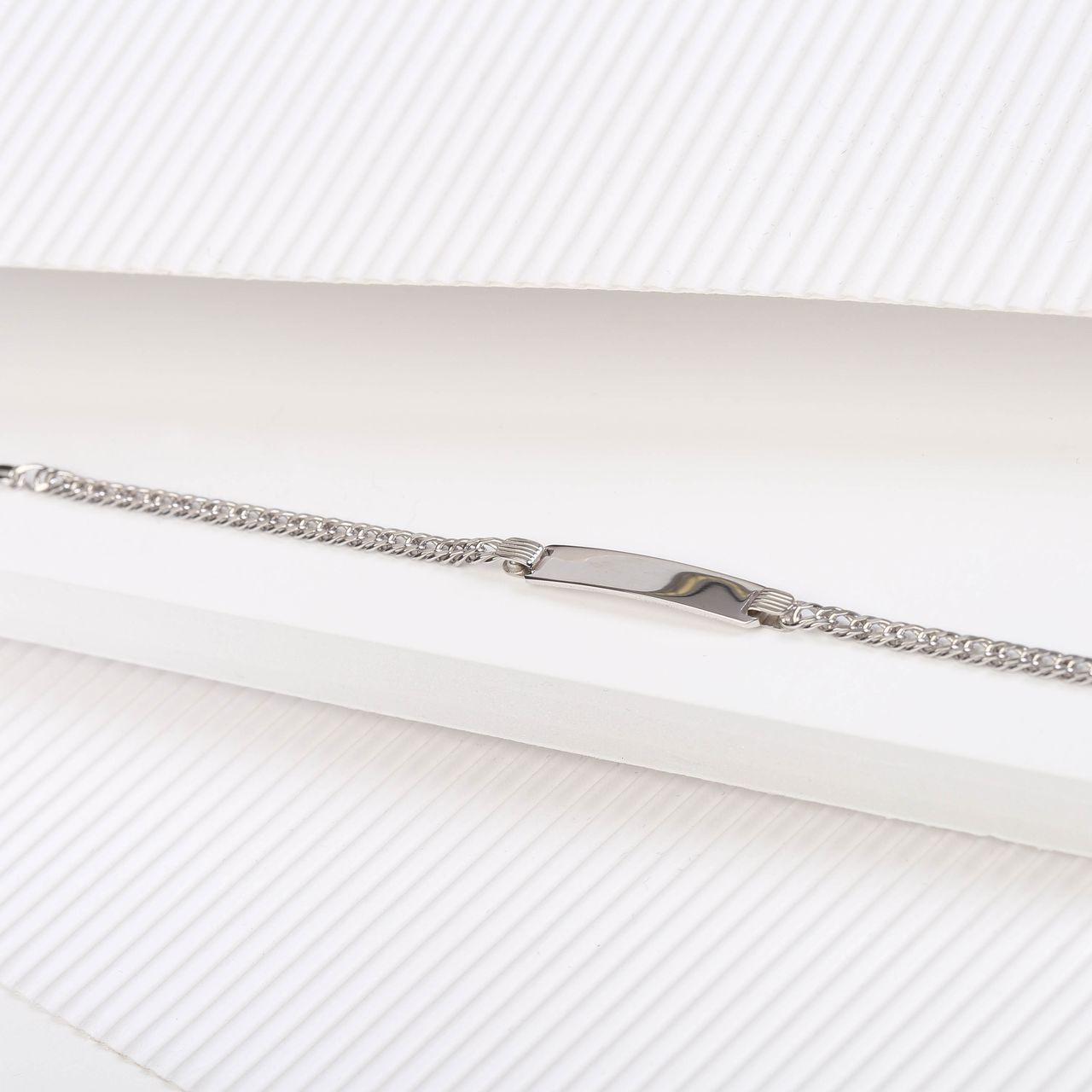Plattenarmband, 925 Silber