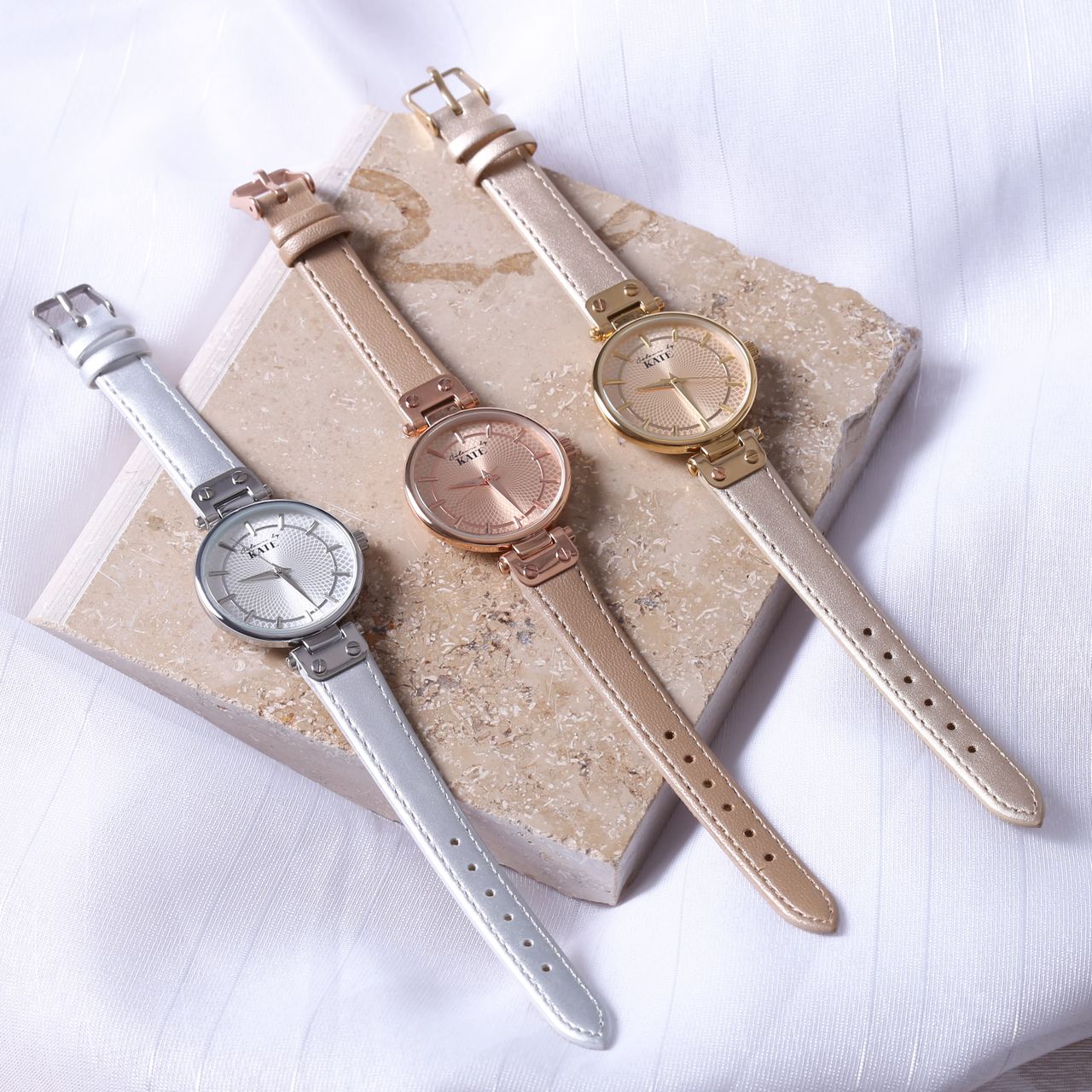 Colours by Kate horloge met een rose PU band