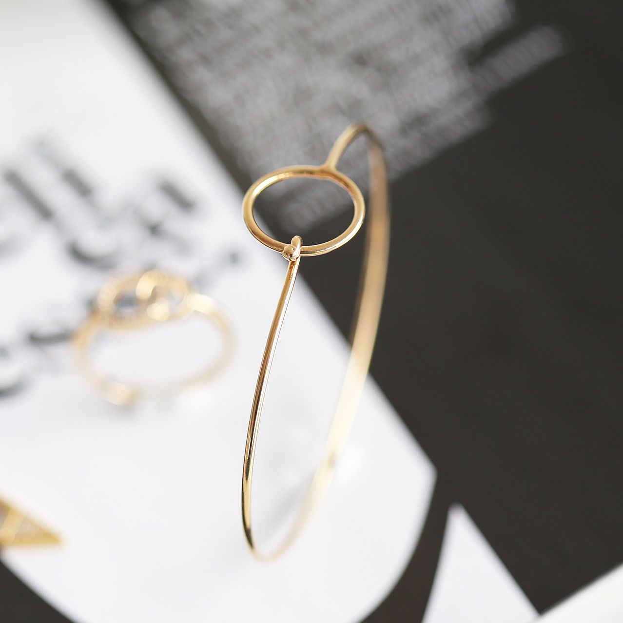 Goldplated armband bangle voor dames