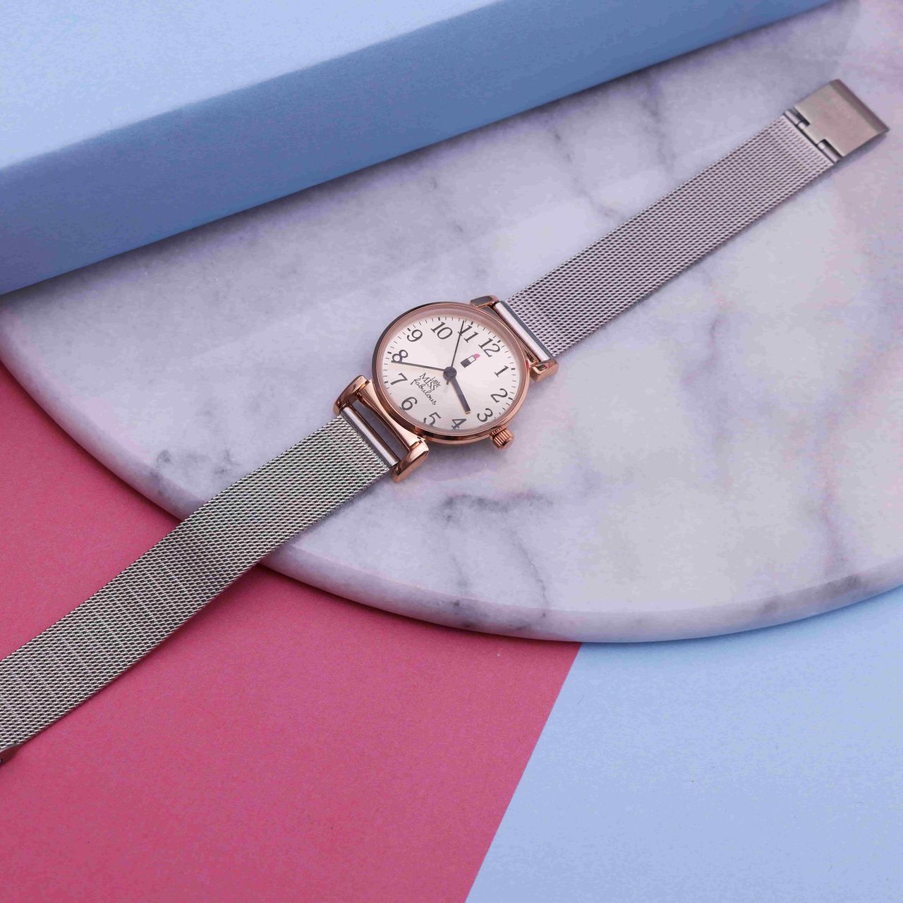 Little Miss Fabulous horloge met mesh band