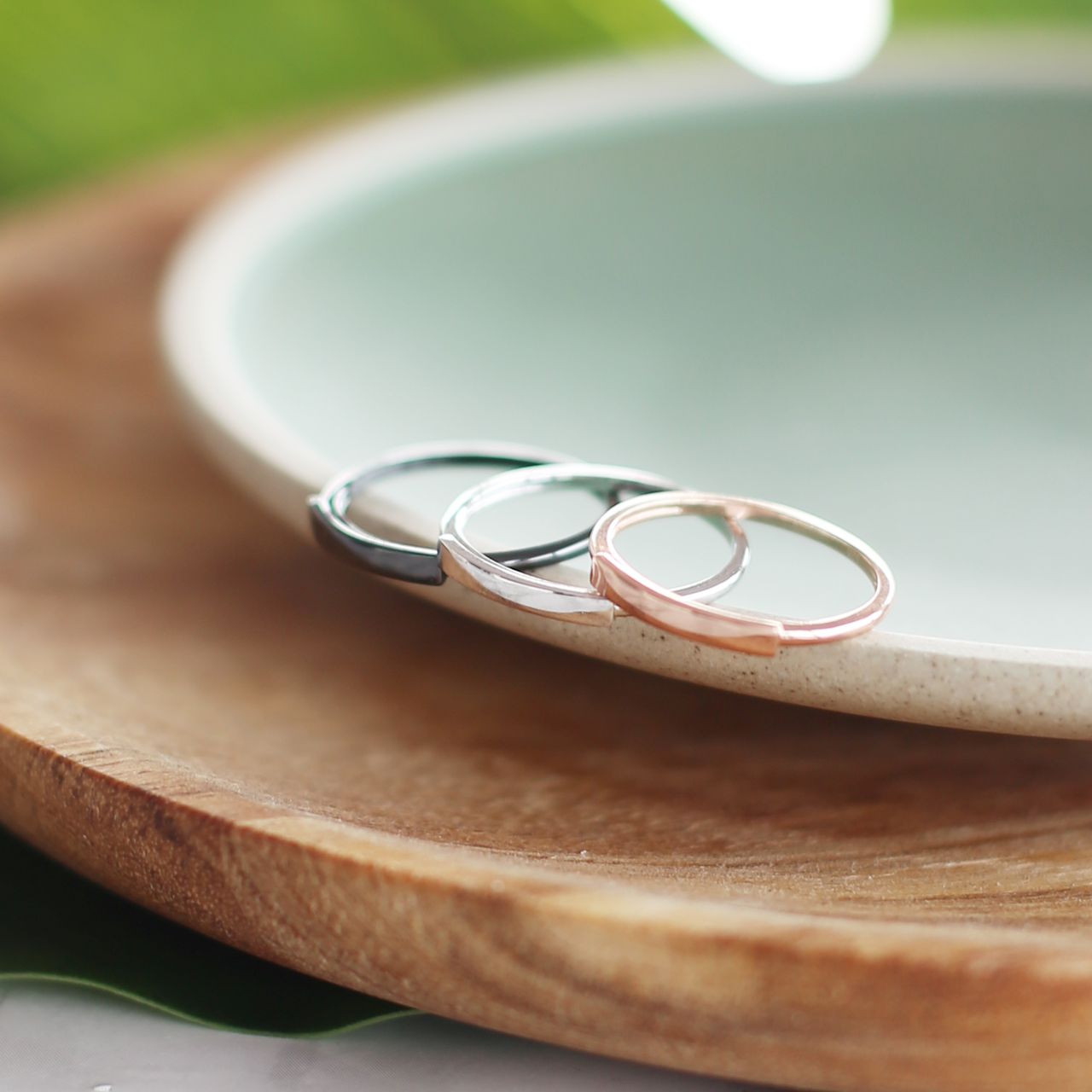 Zilveren blackplated ring voor dames