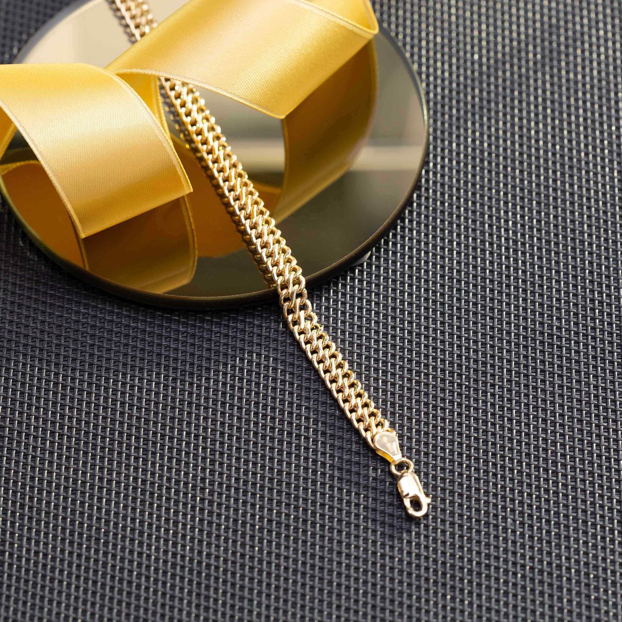 375 Gold Armband mit Bismark-Gliedern