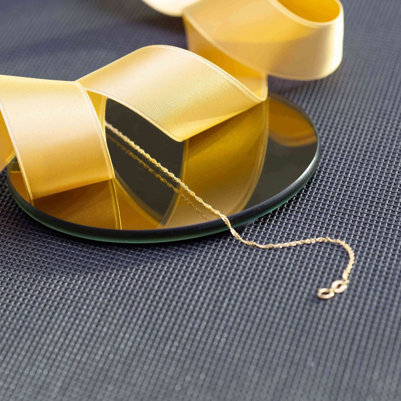 375 Gold Fußkettchen mit gedrehten Gourmet-Gliedern