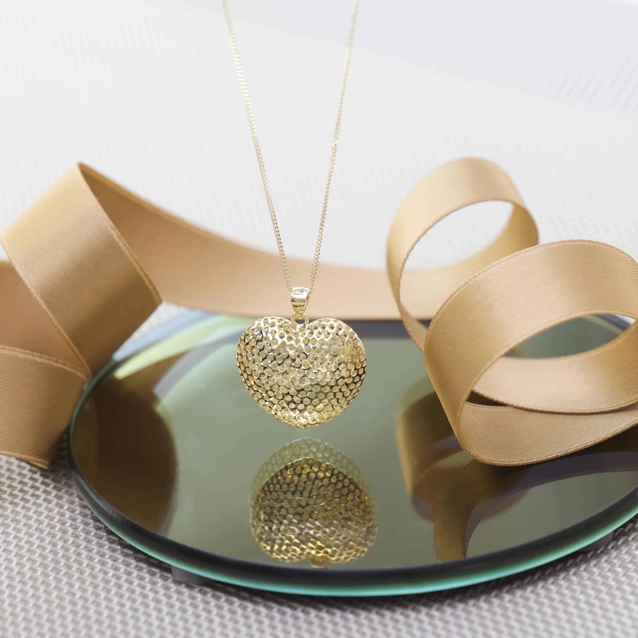 9 karaat ketting met hanger hart voor dames