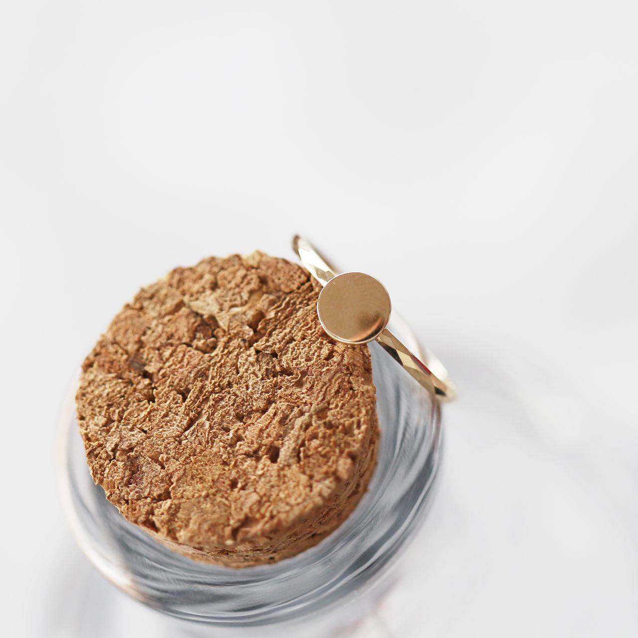 14 Karaat geelgouden ring disc