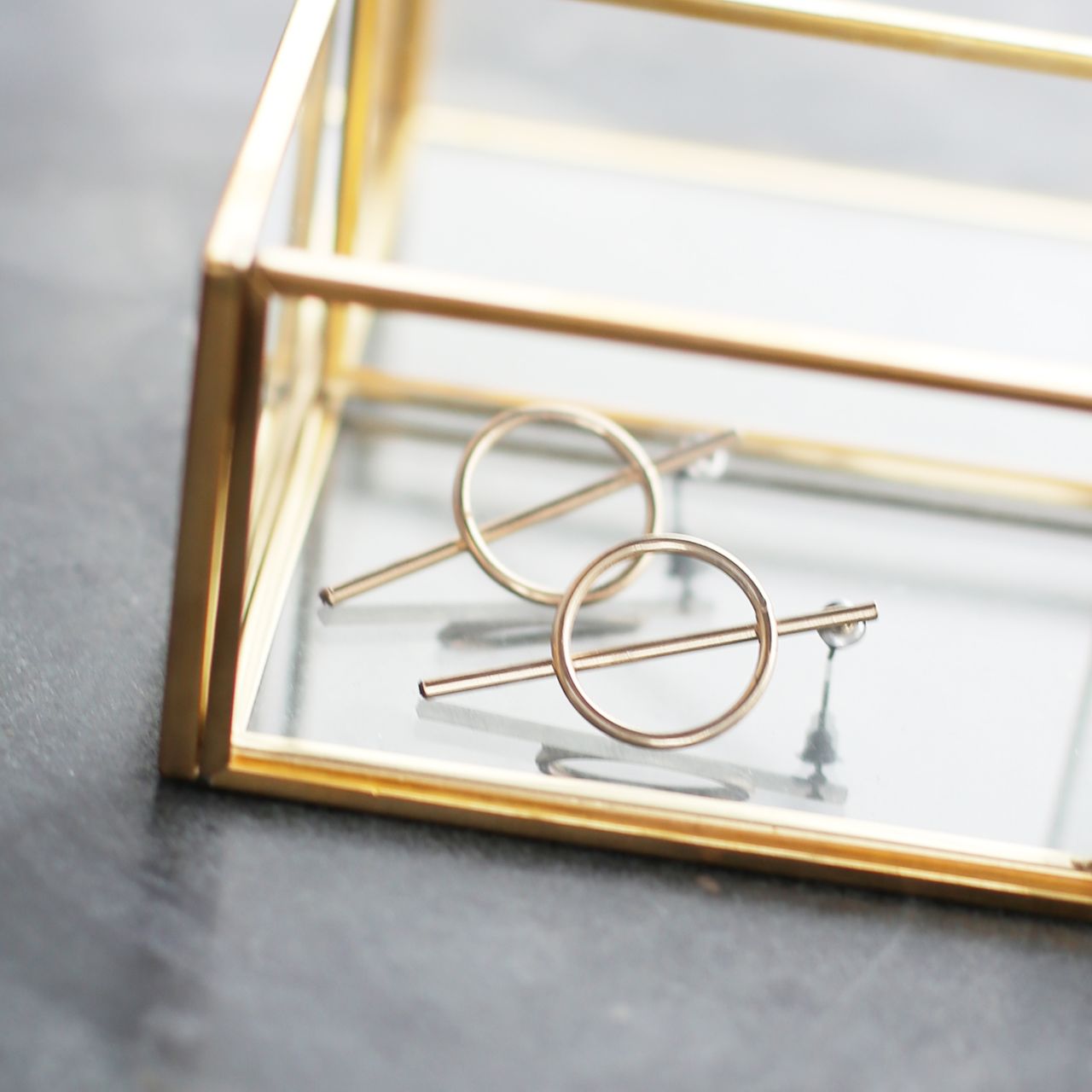 Bijoux goudkleurige oorknoppen voor dames