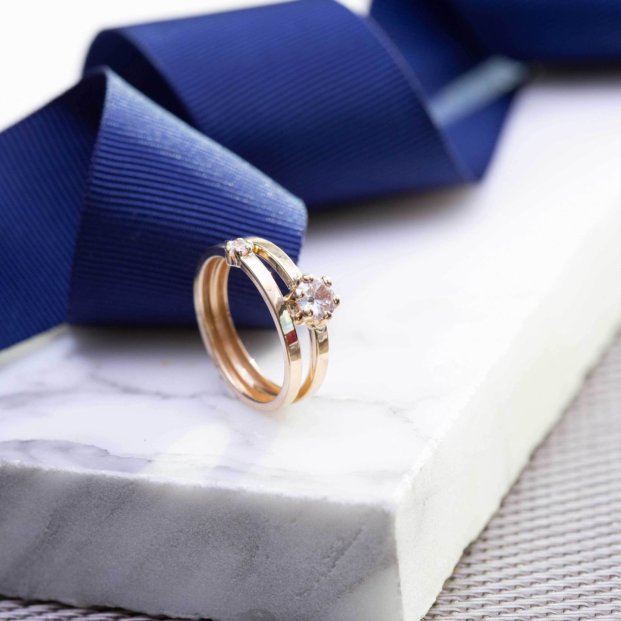 585 Gelbgold-Ring mit Zirkonia