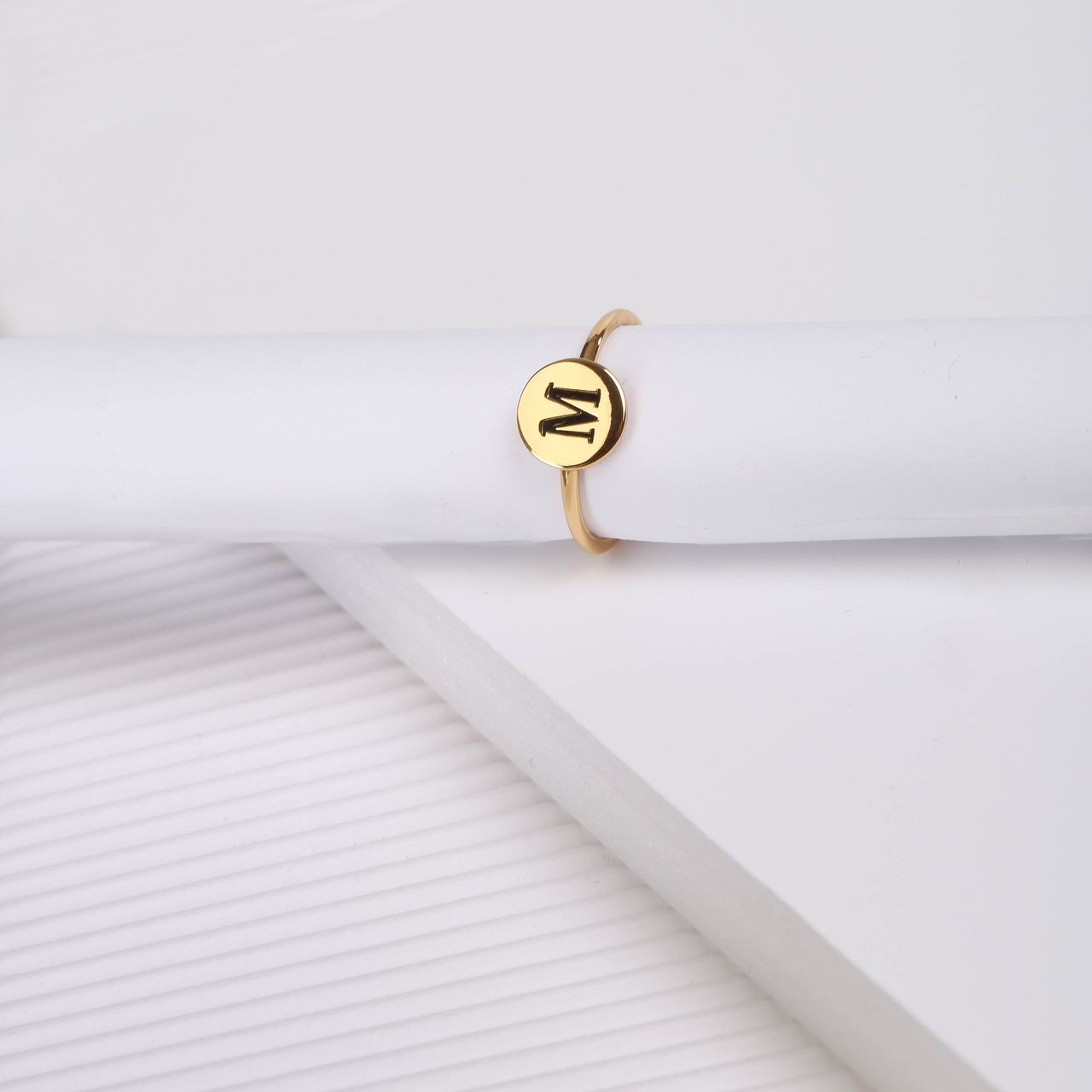 Zilveren goldplated ring voor dames