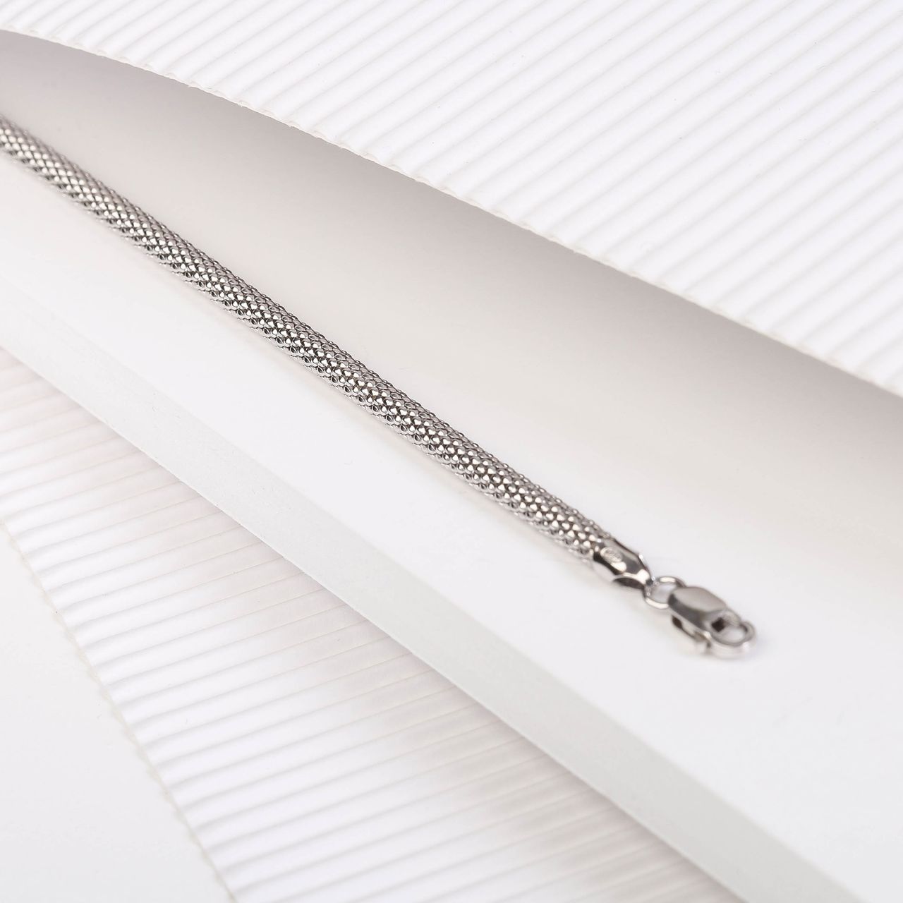 Armband, 925 Silber, Popcorn, 3 mm
