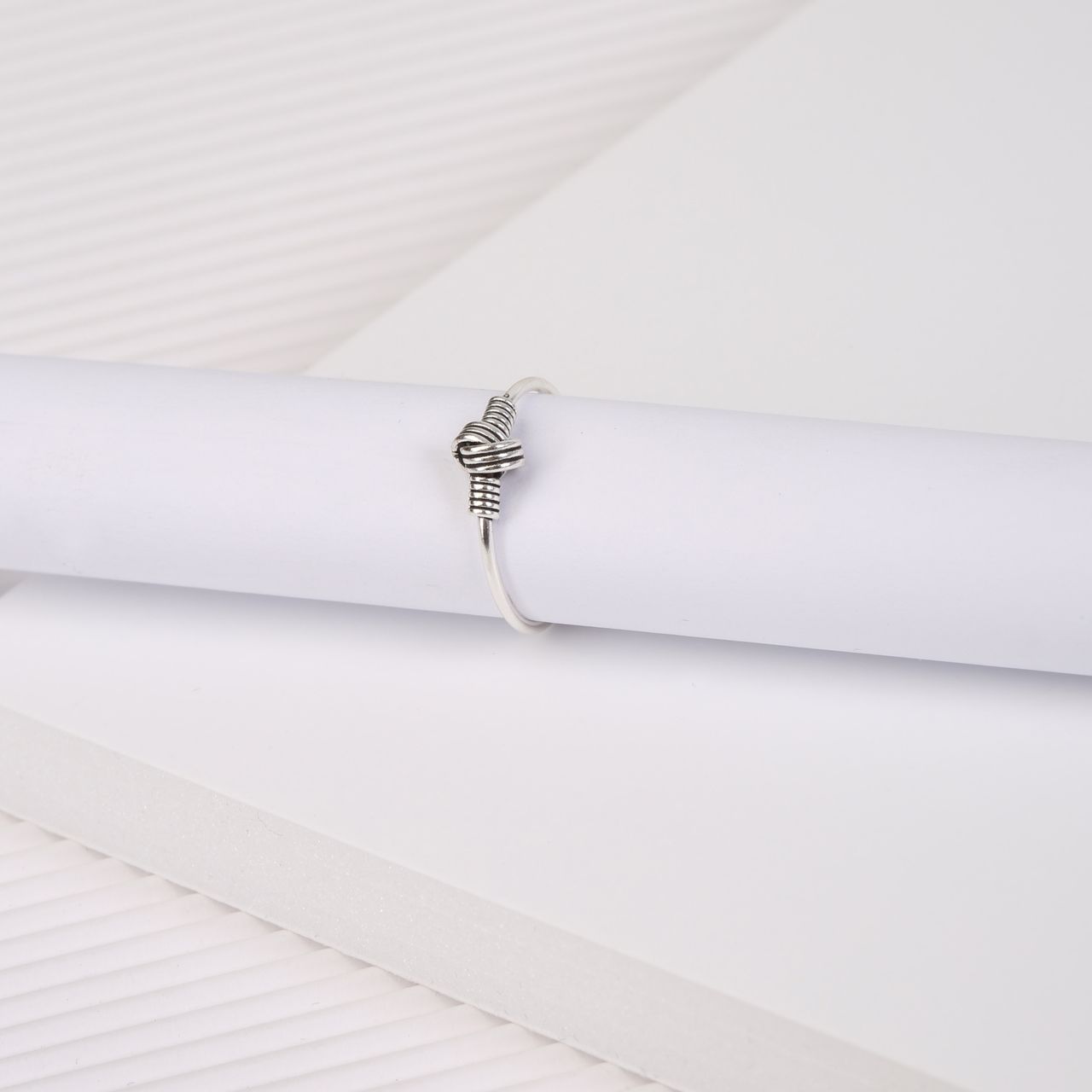 Zilveren ring knoop Bali