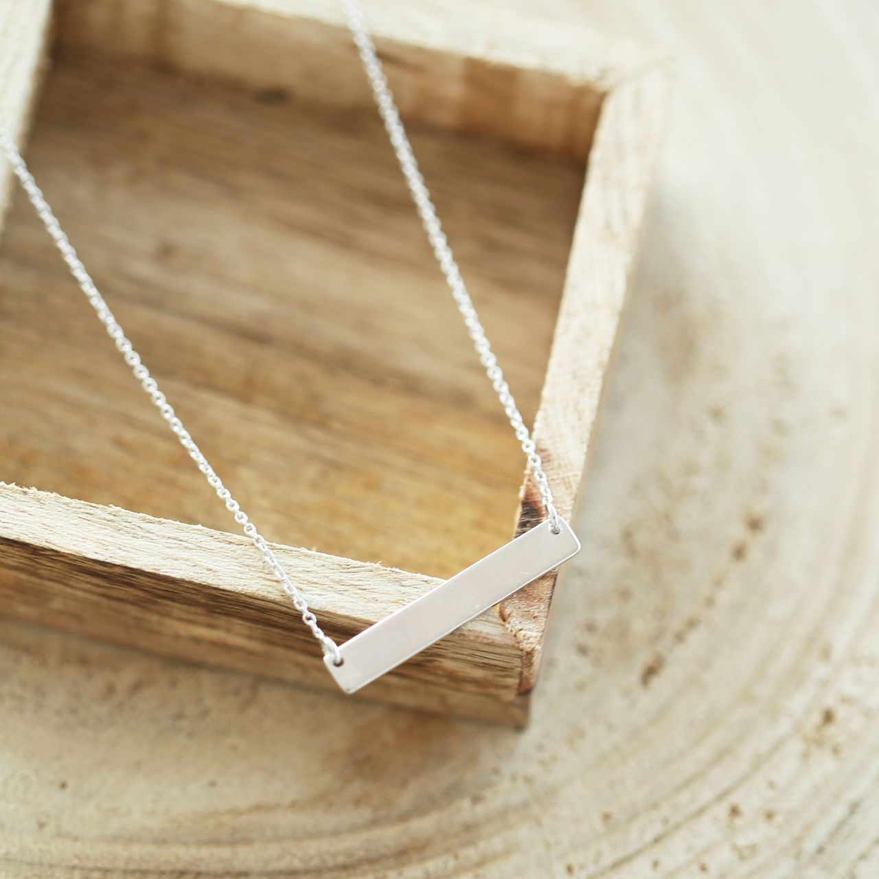 Kette mit Steg aus 925 Silber