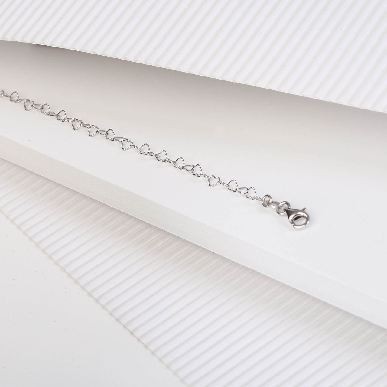 Silber 925armband Herzglied