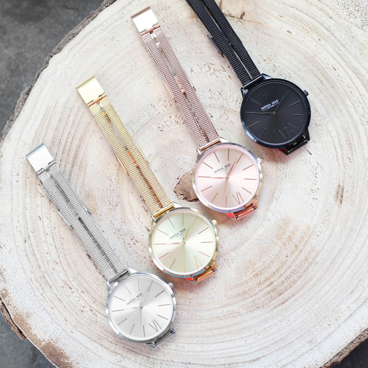 Donna Mae Dames Horloge Zwart