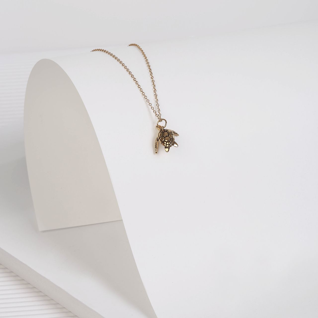 Zilveren ketting&hanger schildpad