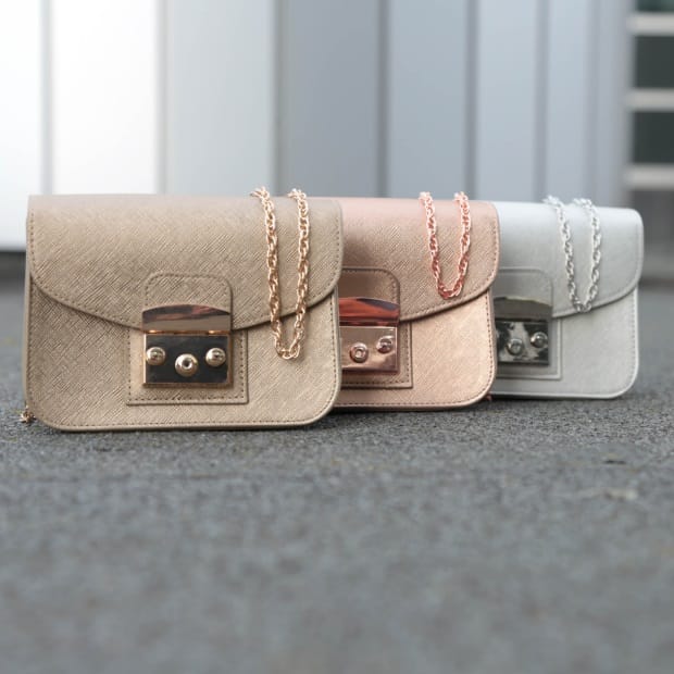 Mini-Tasche silberfarben