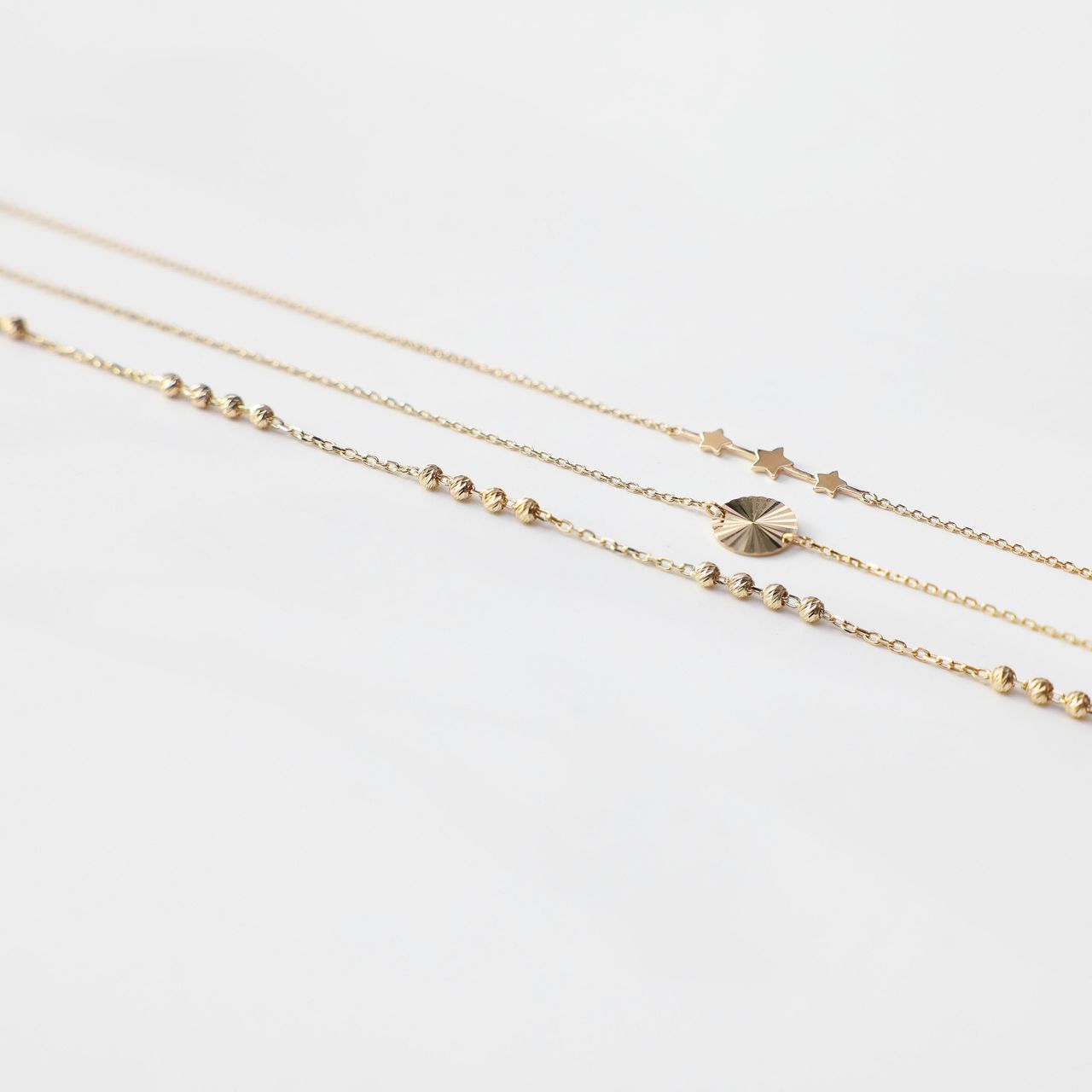 Armband, 585 Gelbgold, Kugeln