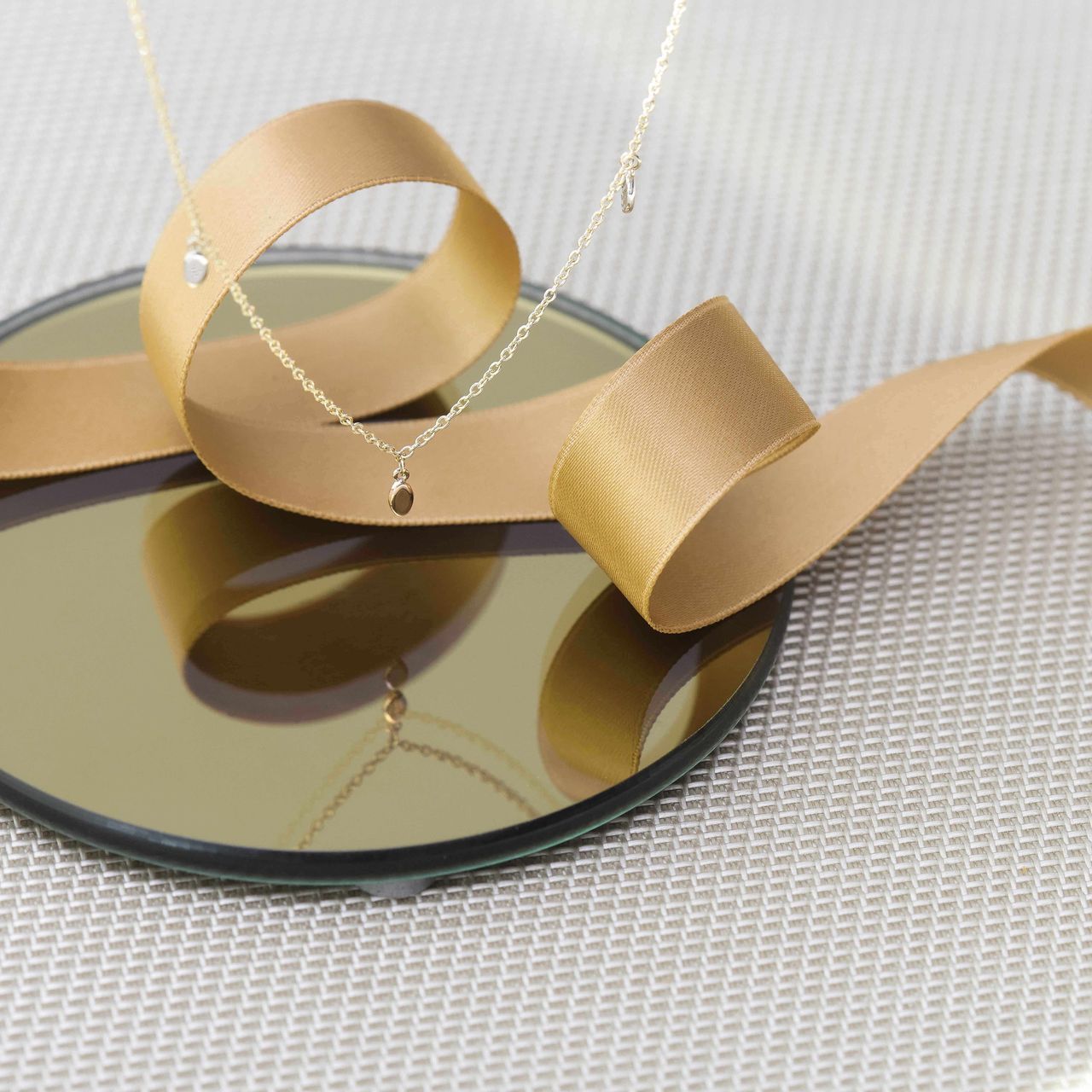 14Karaat gouden tricolor ketting bedels
