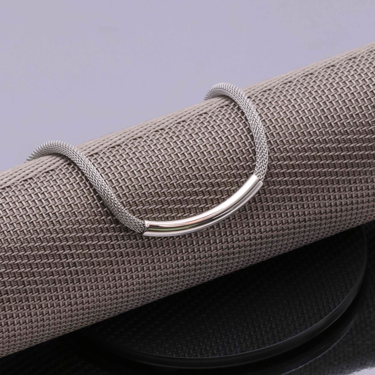 Gerecycled stainless steel ketting mesh bar