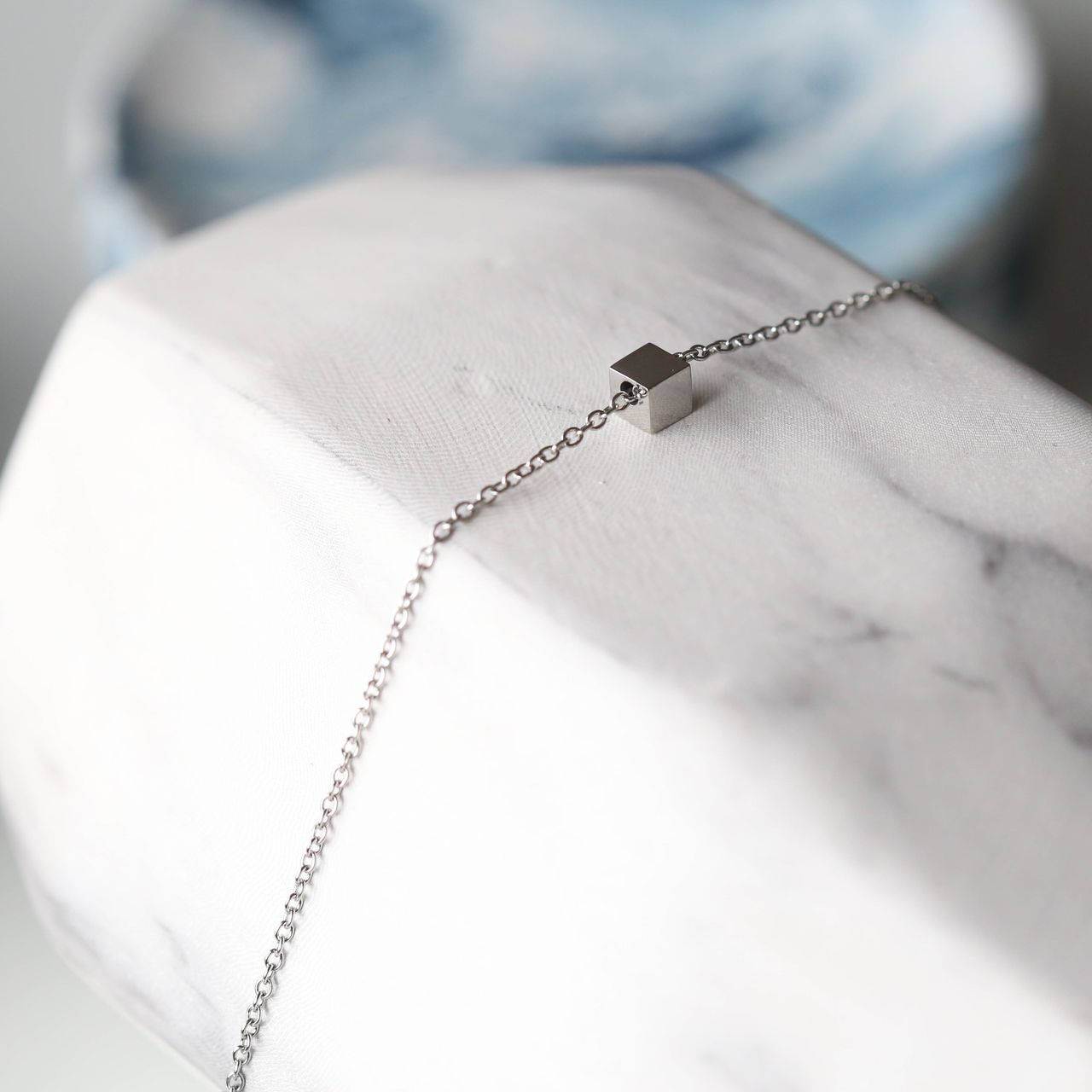 Stalen armband kubus