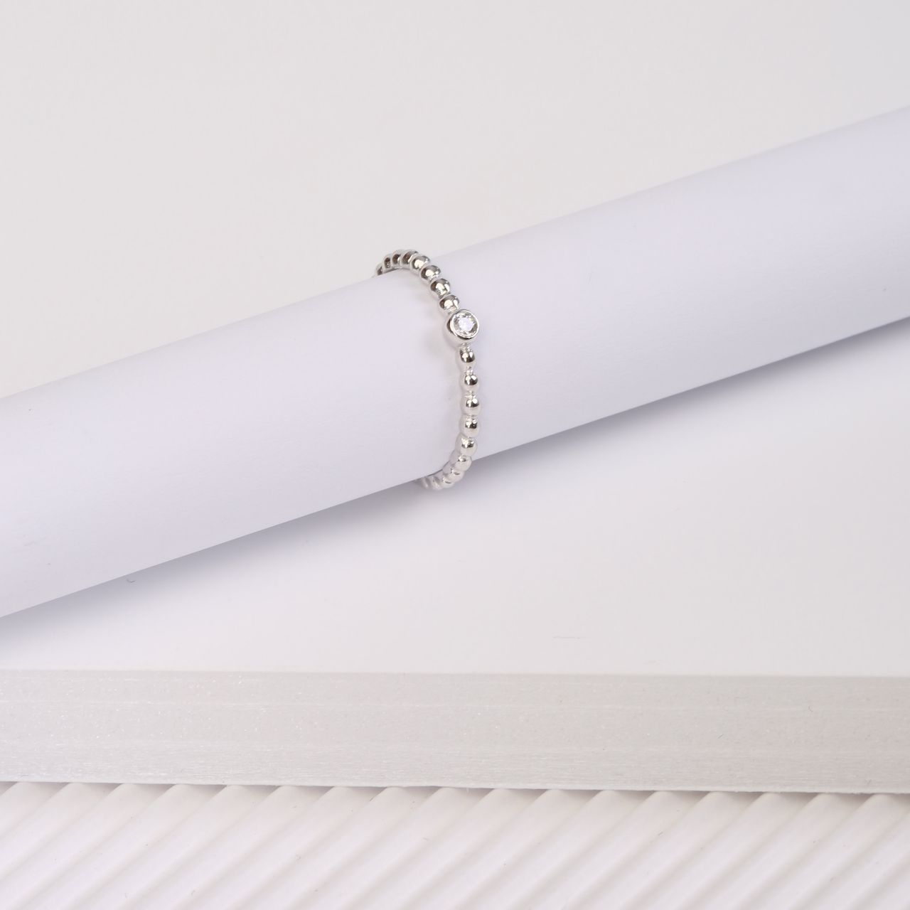 925 Silber-Ring, Kugeln mit Zirkonia