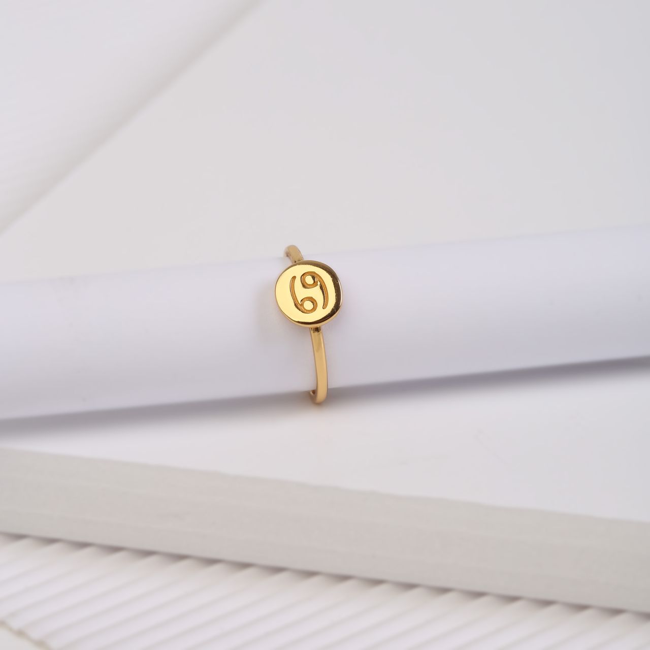 Zilveren goldplated ring voor dames