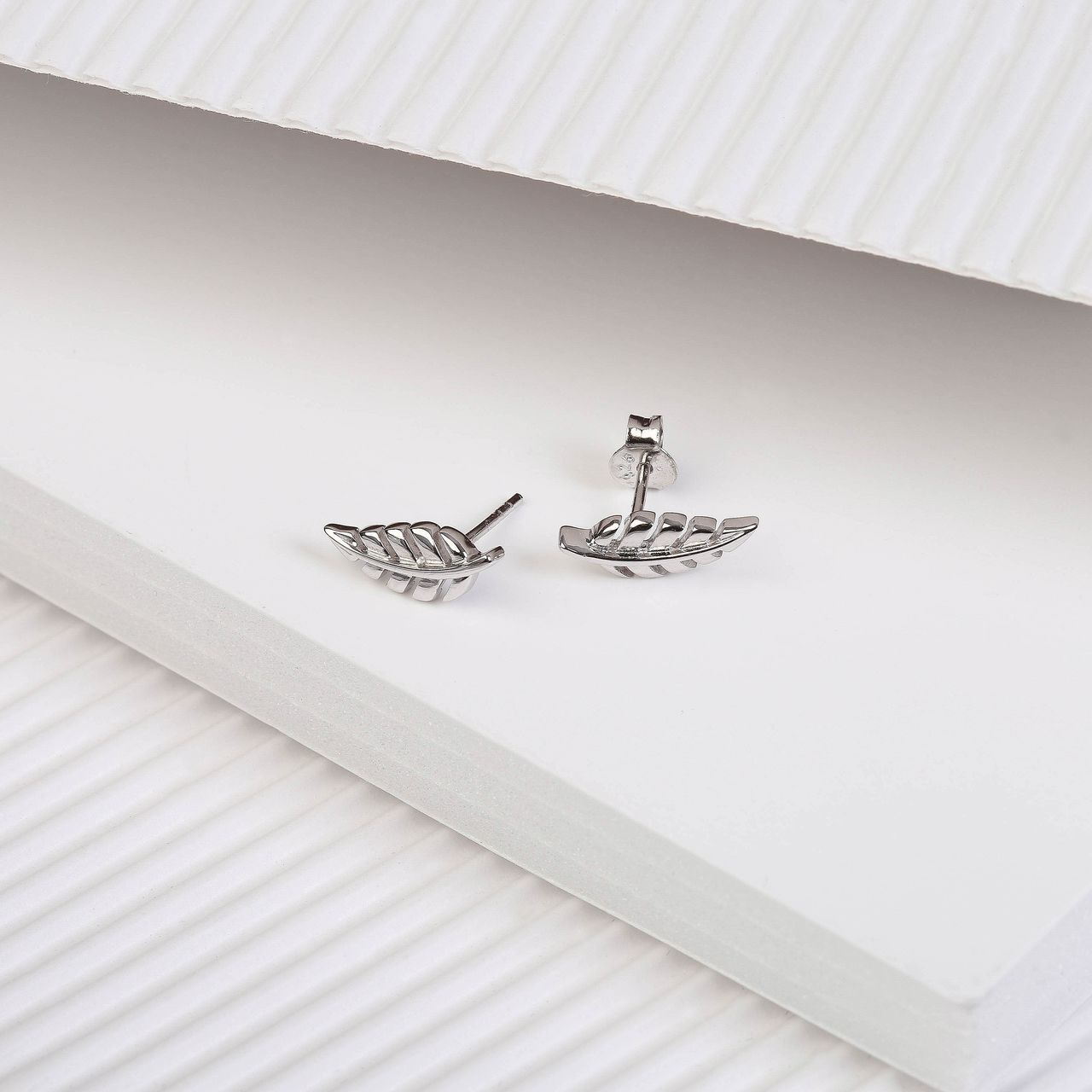 Silberohrringe, Feder