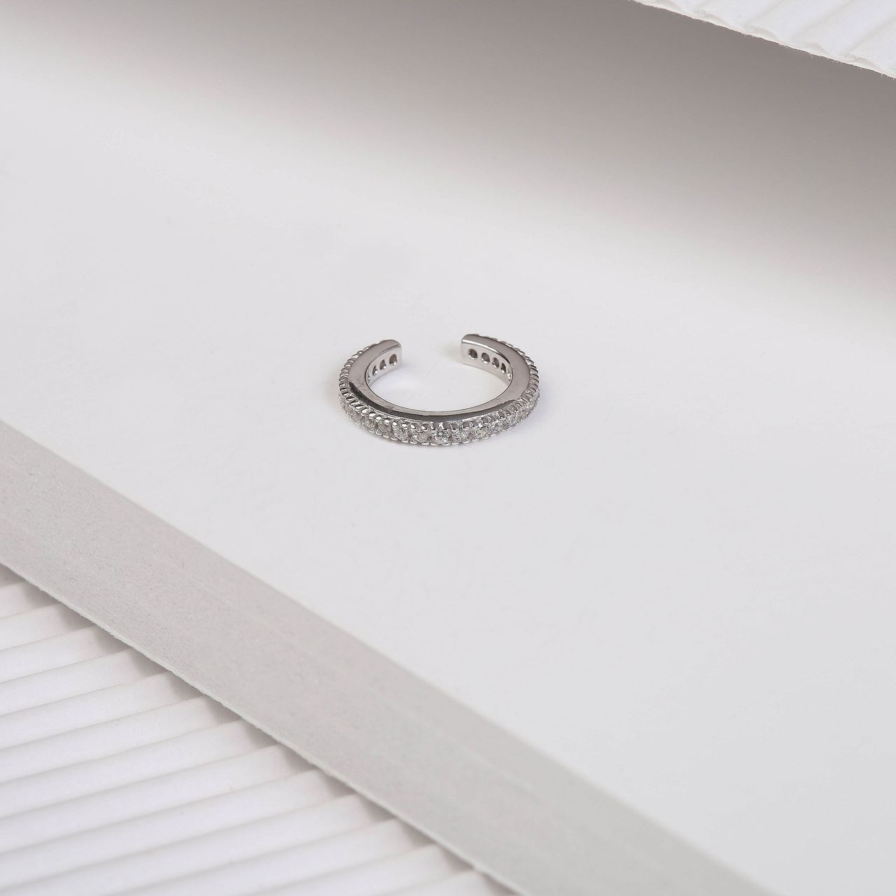 Ohrklemme, 925 Silber, Zirkonia