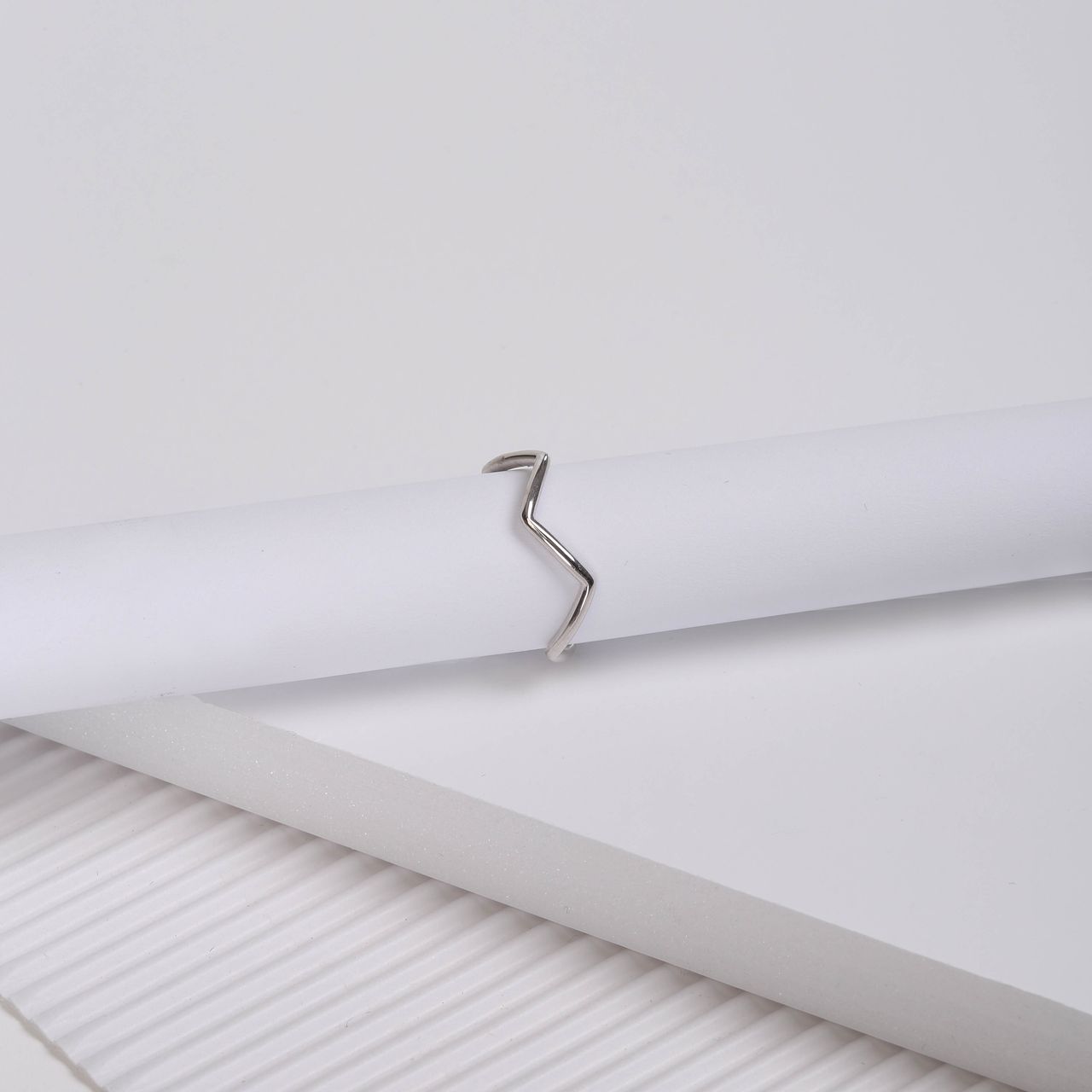 Ring, 925 Silber, Knitter-Optik