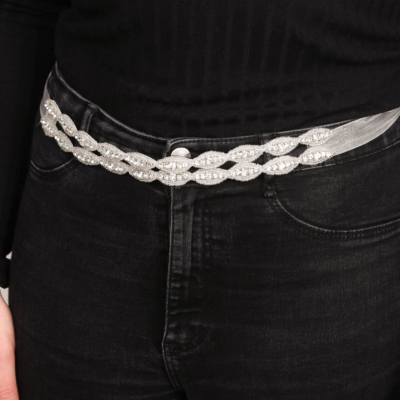 Multifunctioneel haarsieraad met steentjes