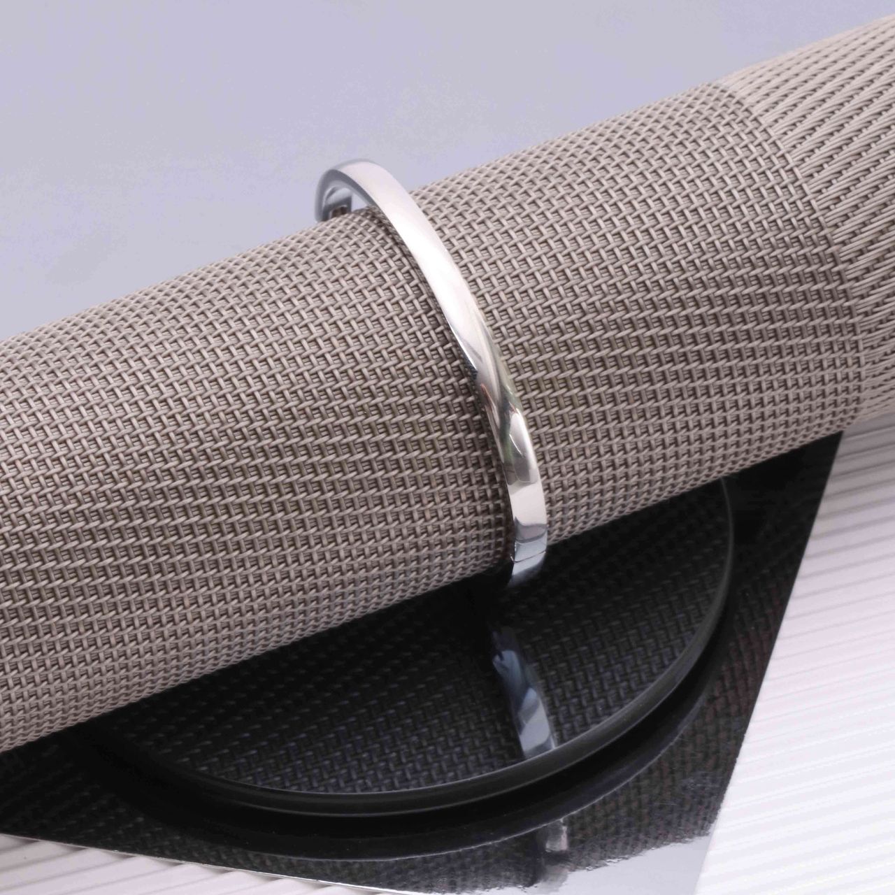 Bangle-Armreif aus Edelstahl, 5 mm