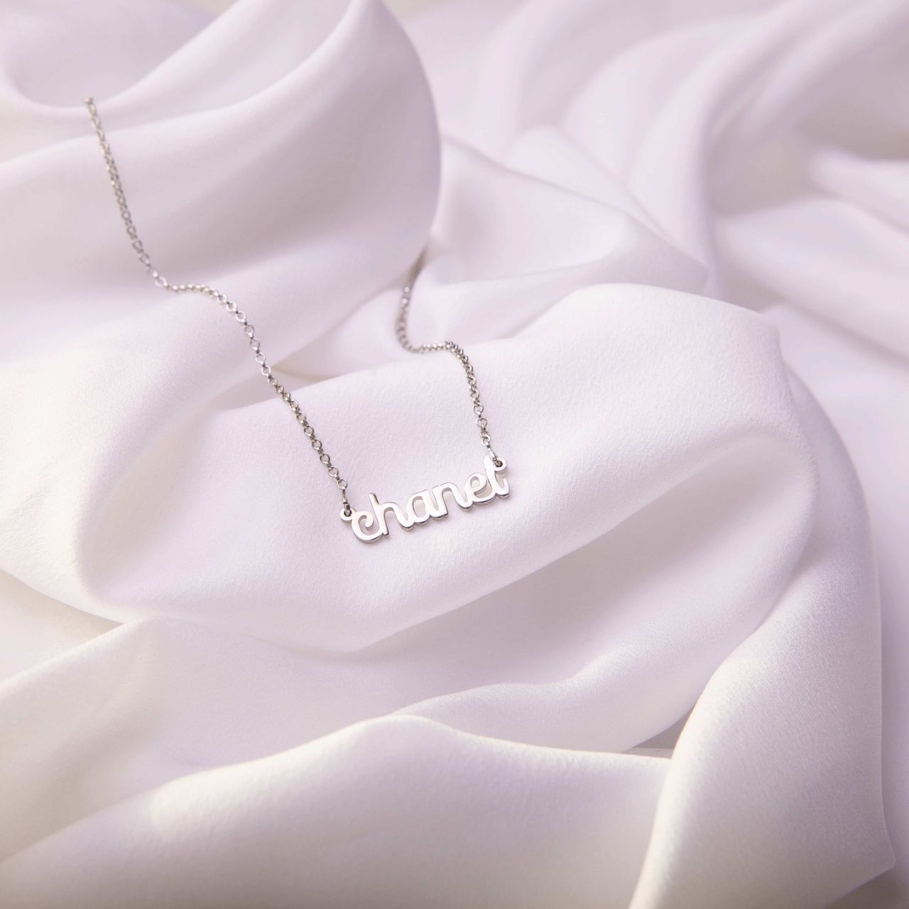 Namenskette, 925 Silber, elegant