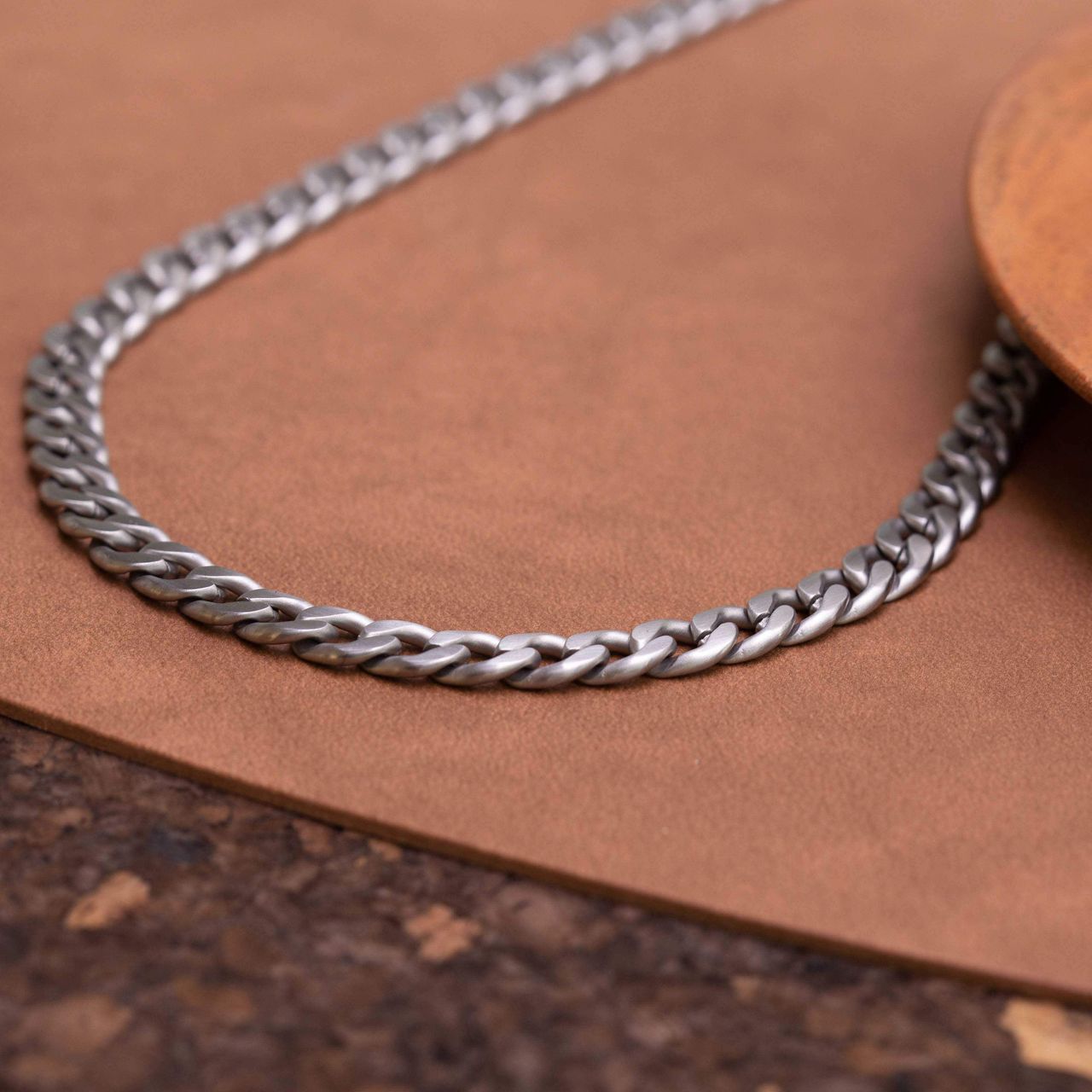 Stainless steel herenketting schakel