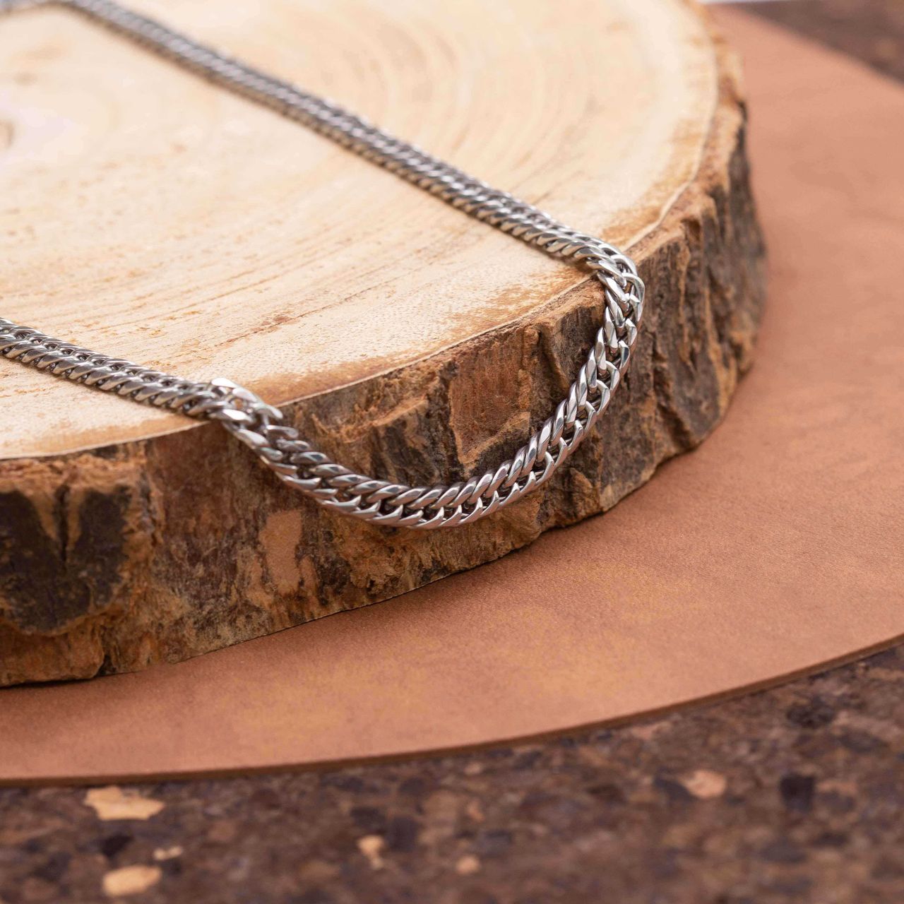 Stainless steel herenketting