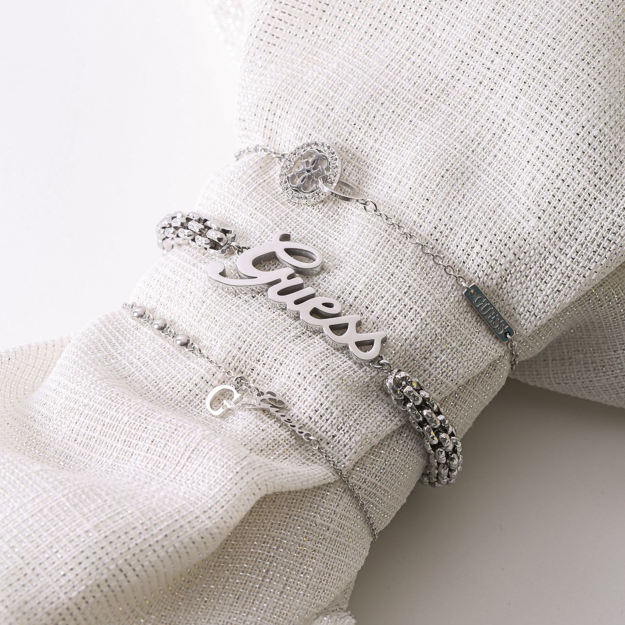 Guess-Armband, Edelstahl, 4G, EQUILIBRE