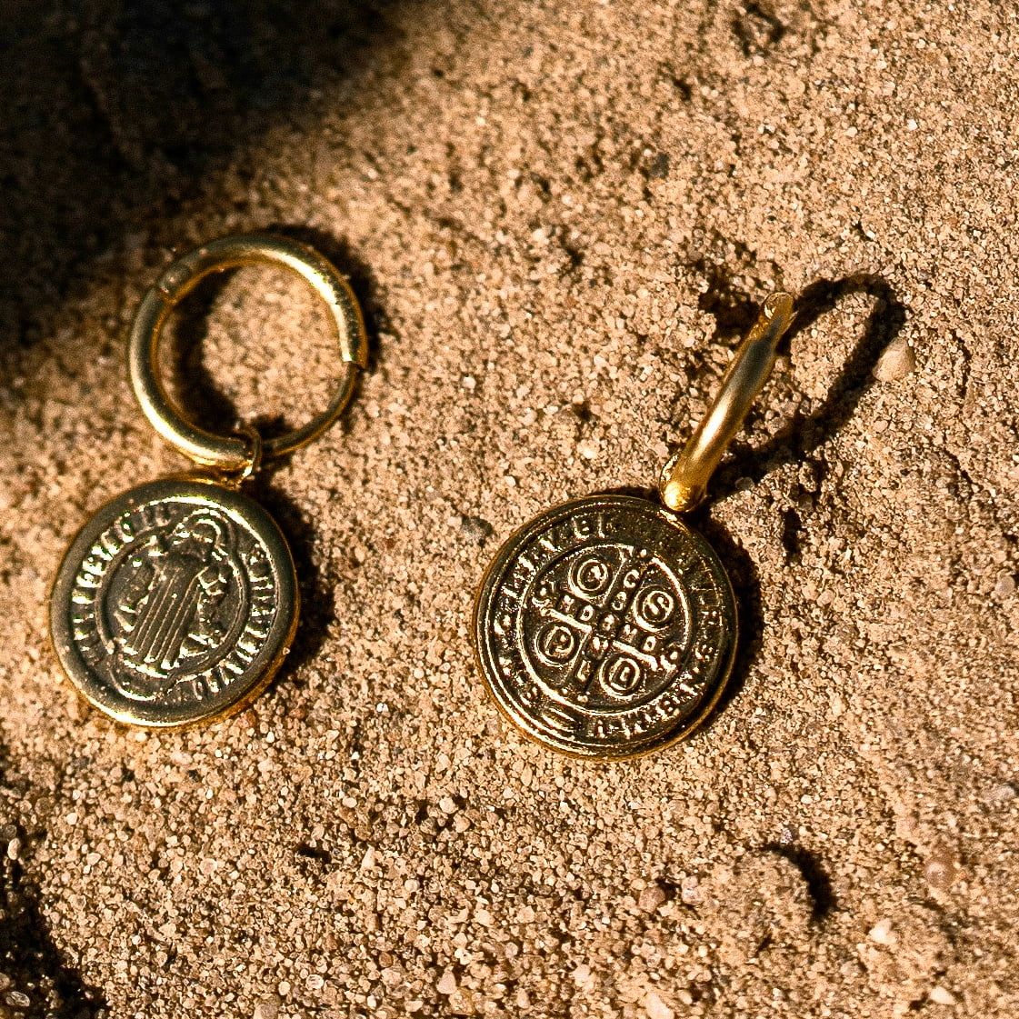 Holy coin earrings